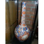 Large Imari vase with repair 76cm height