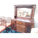 Mahogany mirror back sideboard