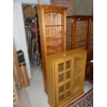 Pine corner cupboard and cupboard