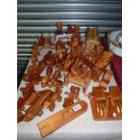 Collection of turned wood children's toys