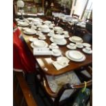Mahogany dining table and 8 chairs