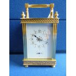 Enamel faced carriage clock