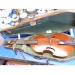 French 7 string bass viola da gamba by Rene Garmy 1983 and bow