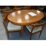 Teak dining table and 4 chairs