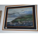 Oil on board coastal scene, signed Naylor