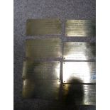Set of eight brass naval signs - English Electric Co.