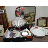 Mirrors, lamp, limited edition wildlife plates etc