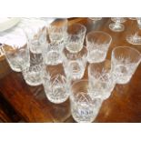 Cut glass whisky glasses