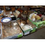 3 boxes glassware etc