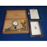 Silver photo frame, pocket watch etc