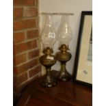 Pair of oil lamps