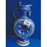German Stoneware blue ring Pitcher jug