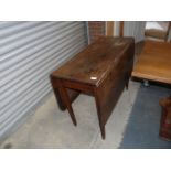 Antique oak drop leaf dining table