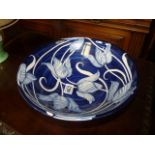 "Pru Green" blue and white bowl