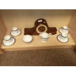 Deco style mantle clock & Worcester Medici coffee set