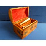 Antique walnut writing box