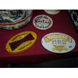 Norton, Champion and Vincent motorcycling wall plaques