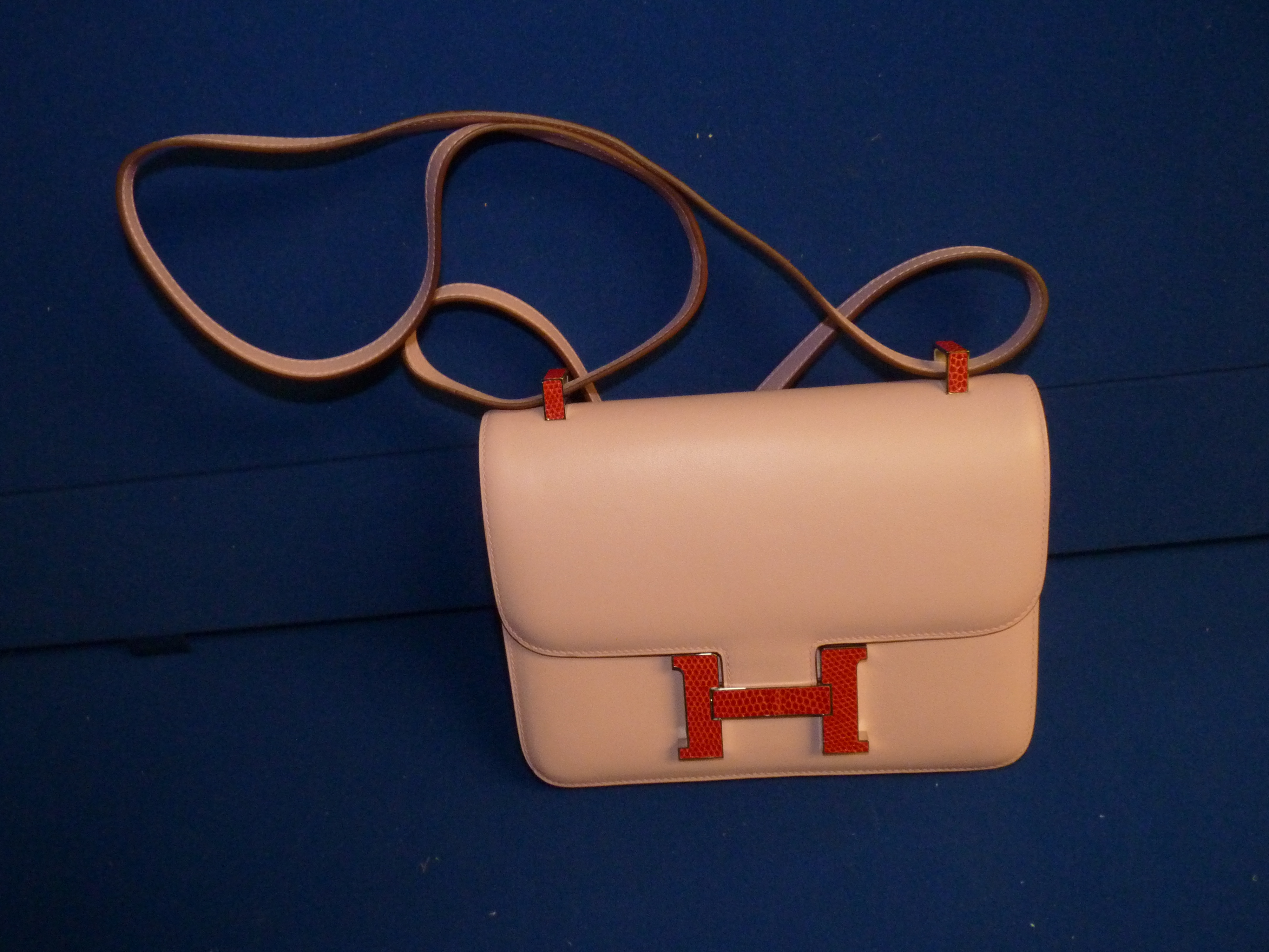 Hermes Constance handbag 24cm in pink with box and bag etc.Marked GLY745 - Image 10 of 11
