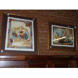 Pair of Greek inspired & Olympic signed prints