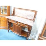 Victorian marble top mahogany washstand