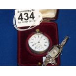 Silver ladies pocket watch