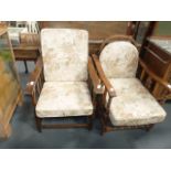 2 Oak bedroom chairs