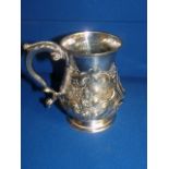 Silver plated tankard 323g