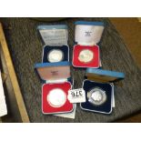 4 x Silver jubilee coins etc