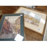 2 Watercolours - 1 by E V Rawlins 1948 of Whitby etc