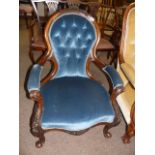 Victorian mahogany armchair