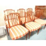 6 repro mahogany dining chairs