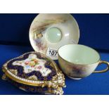 1930s Royal Worcester cup and saucer