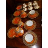 Oriental coffee set etc