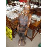 African 1.3m high carved man