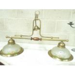 Brass light fitting and candelabra
