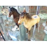 Beswick brown and highland horses