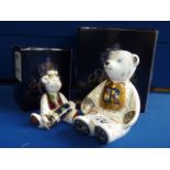 Pair of boxed Royal Crown Derby paperweight bears