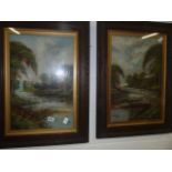 Pair of framed Bolton Abbey oils