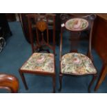 2 mahogany chairs