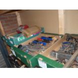 4 boxes - woodworking tools etc