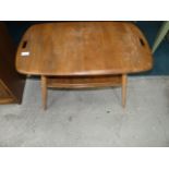 Ercol teak coffee table and shelf unit