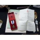 Silver jubilee medal Walter Henry Johnson