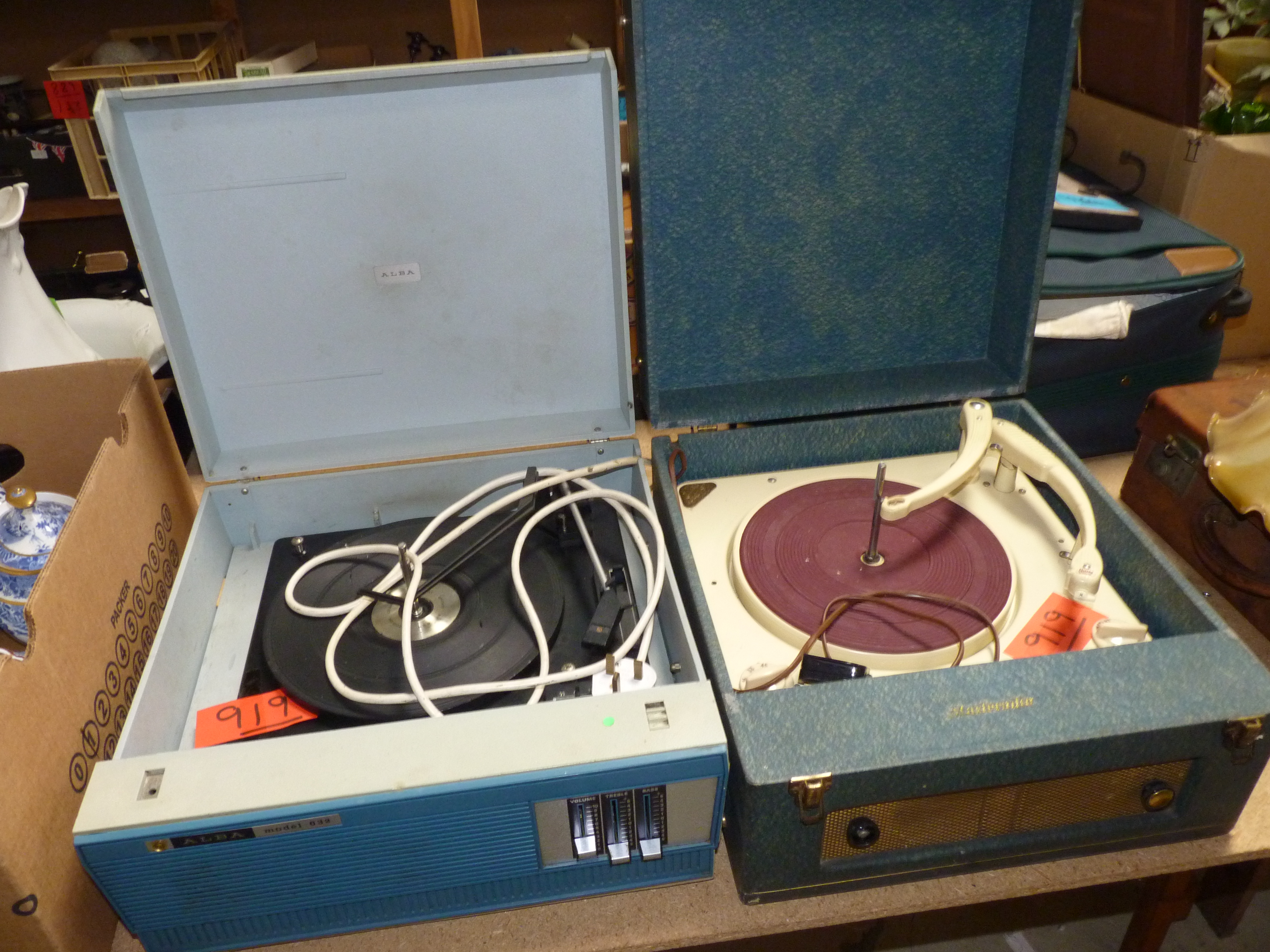 2 x record players