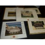 Five signed England Cricket tour team photographs