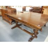 Oak refrectory dining table