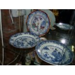 Set of Oriental plates and bowls