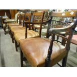 5 x antique mahogany dining chairs