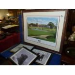 Ryder cup signed picture and 3 Labrador pictures