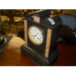 Antique slate mantle clock