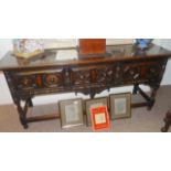 20th Century oak carved sideboard